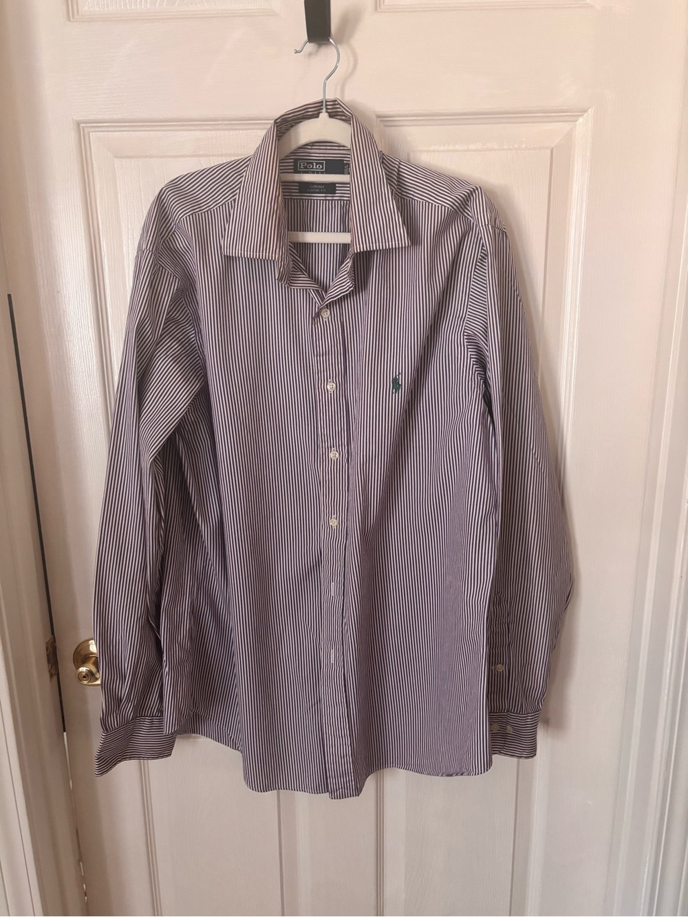 Polo by Ralph Lauren Blue and White Pinstripe Dress Shirt